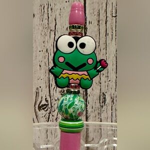 Keroppi Handcrafted Ink Pen Stationery Gift Hello Kitty & Friends Handmade